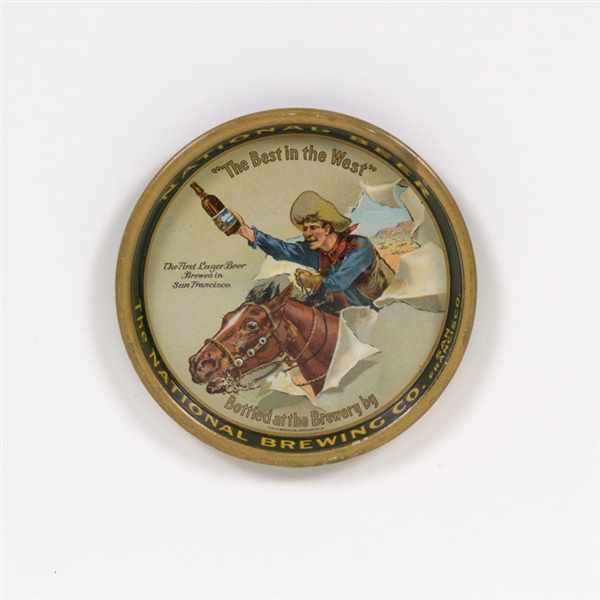 National Beer Cowboy on Horse Tip Tray